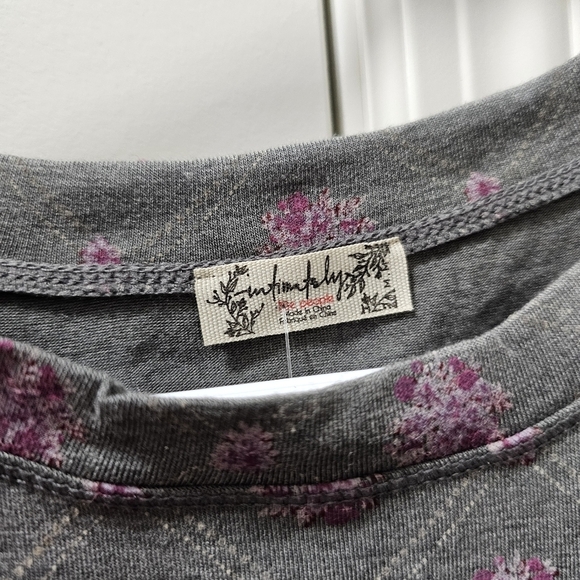 Free People Mix it Up Baby Tee in Charcoal Combo - Picture 8 of 9